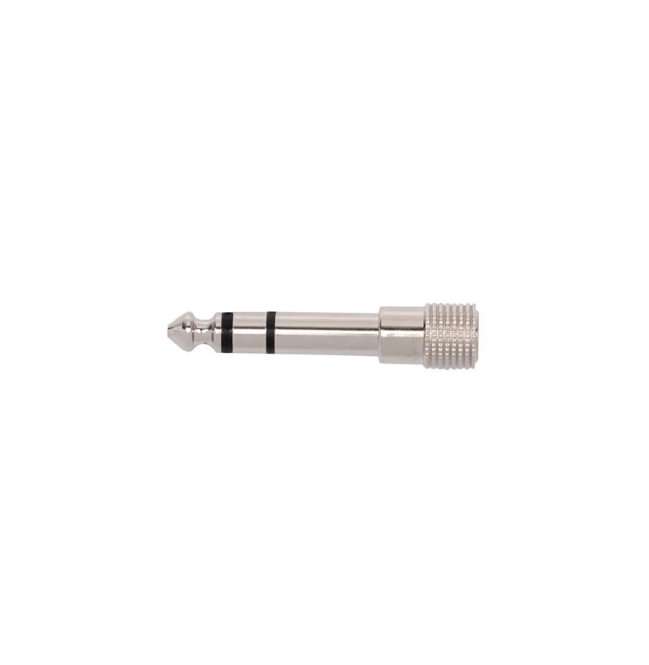 Carson | RP956 | 3.5mm TRS (F) - 6.3mm TRS (M) Adaptor | Chrome Carson | RP956 | 3.5mm TRS (F) - 6.3mm TRS (M) Adaptor | Chrome